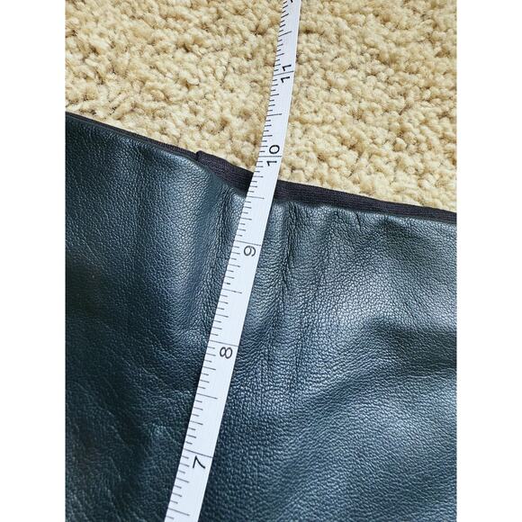 Marciano 100% Lamb Leather Front Leggings Small Dark Blue Edgy Lived in Luxe - Picture 9 of 12